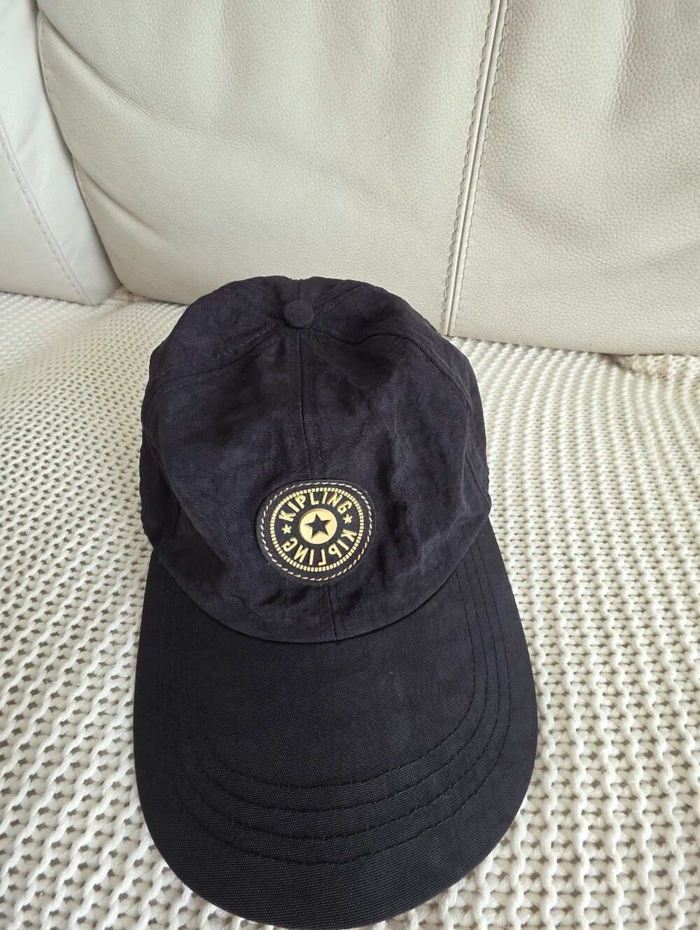 Vintage Kipling Black Logo Patch Baseball Cap Adjustable Unisex View 4